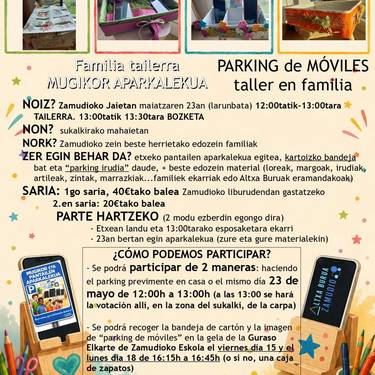 Familia tailerra: mugikor aparkalekua