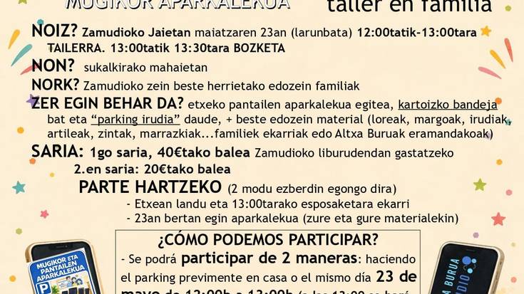 Familia tailerra: mugikor aparkalekua
