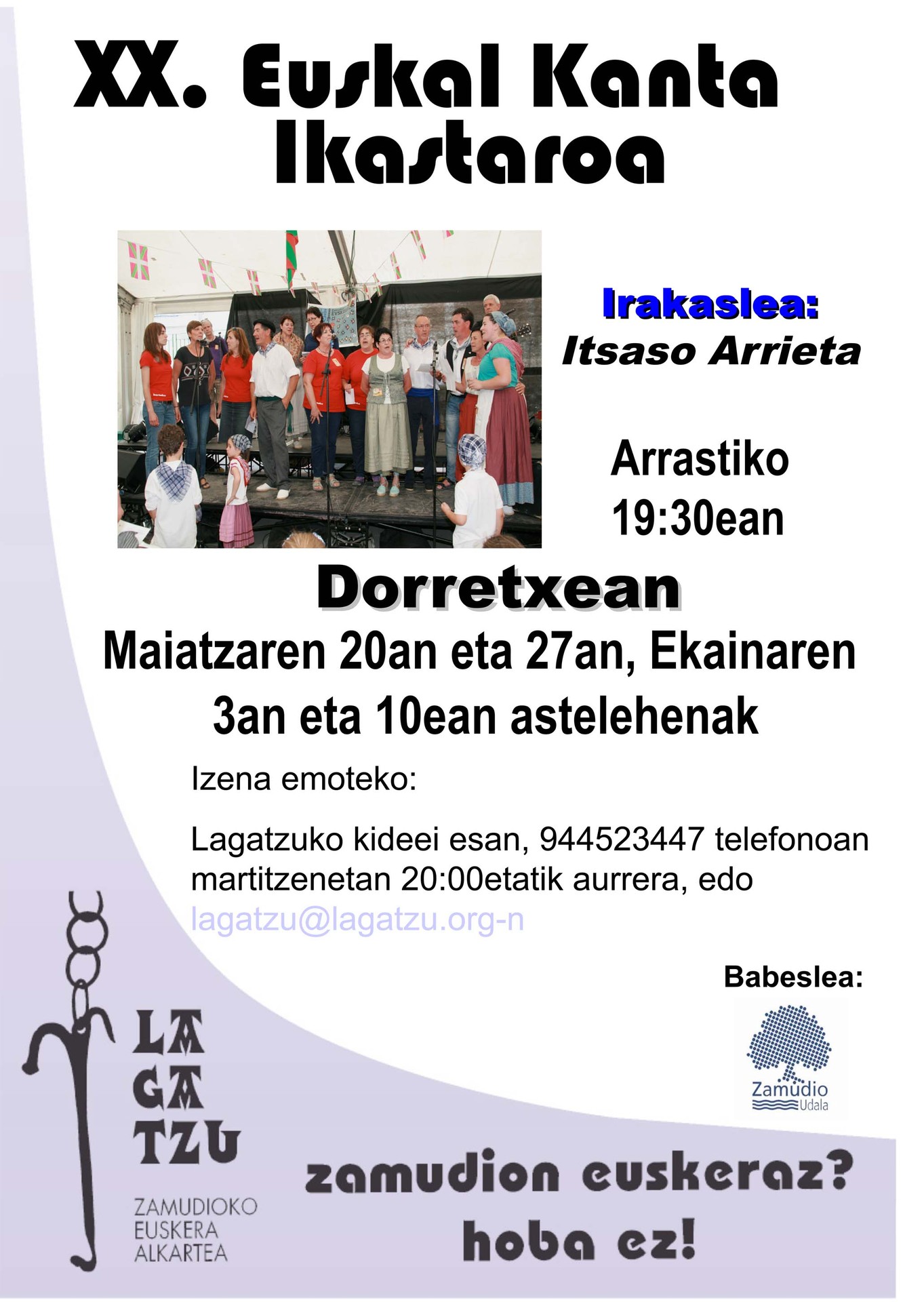 XX. Kanta ikastaroa