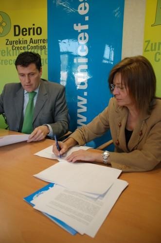 Derioko Udalak lankidetza-hitzarmena sinatu du UNICEFekin