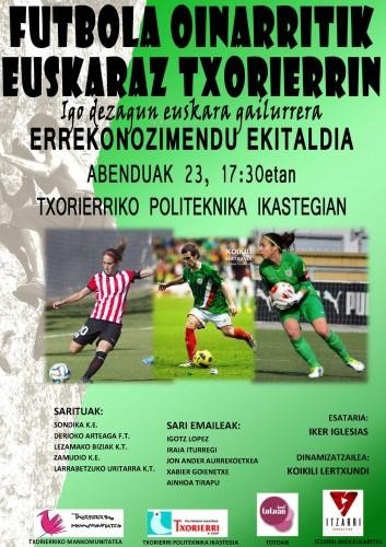 Futbol taldeek euskara arloan egindako lana bihar omenduko dute Derion