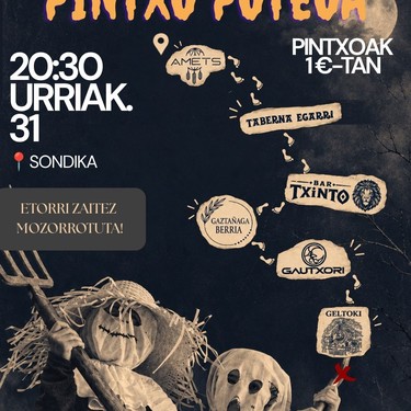 Aztarnaren gau beltzeko pintxo potea