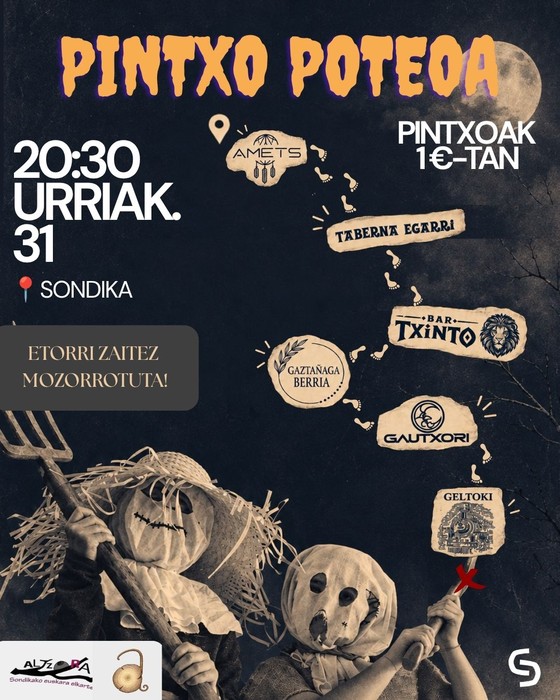 Aztarnaren gau beltzeko pintxo potea