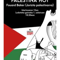 'Palestina hoy' hitzaldia Fouard Baker juristaren eskutik