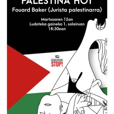 'Palestina hoy' hitzaldia Fouard Baker juristaren eskutik