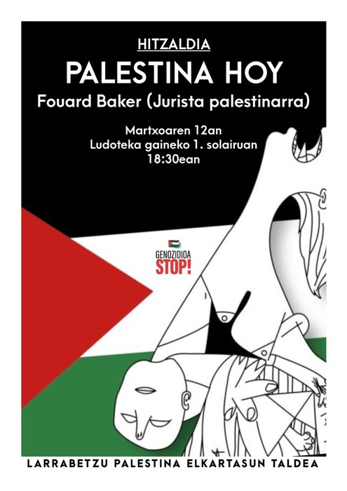 'Palestina hoy' hitzaldia Fouard Baker juristaren eskutik