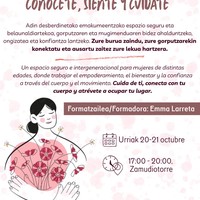 'Ezagutu, zaindu eta sentitu' ikastaroa