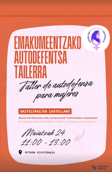 Emakumeentzako autodefentsa tailerra