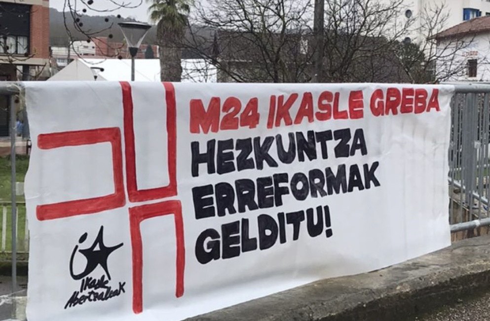 Martxoaren 24rako ikasle-grebara deitu du Ikasle Abertzaleakek