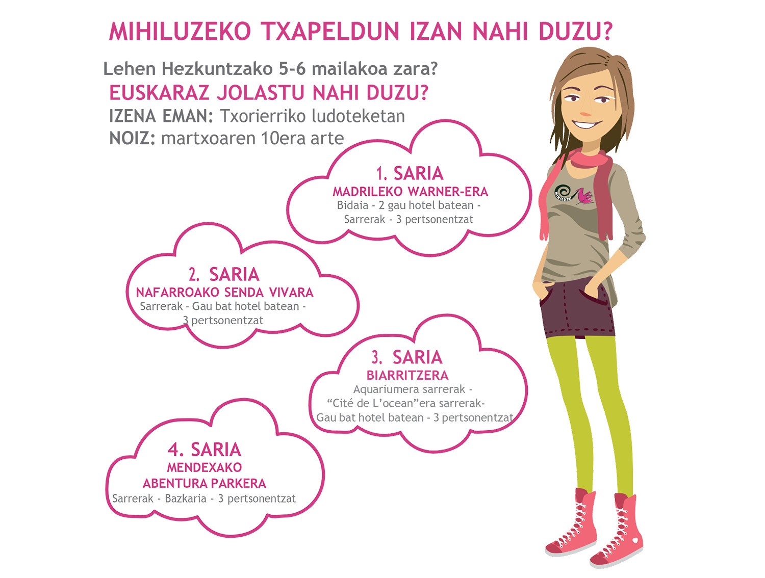 Mihiluze txapelketan parte hartzeko izena ematea zabalik