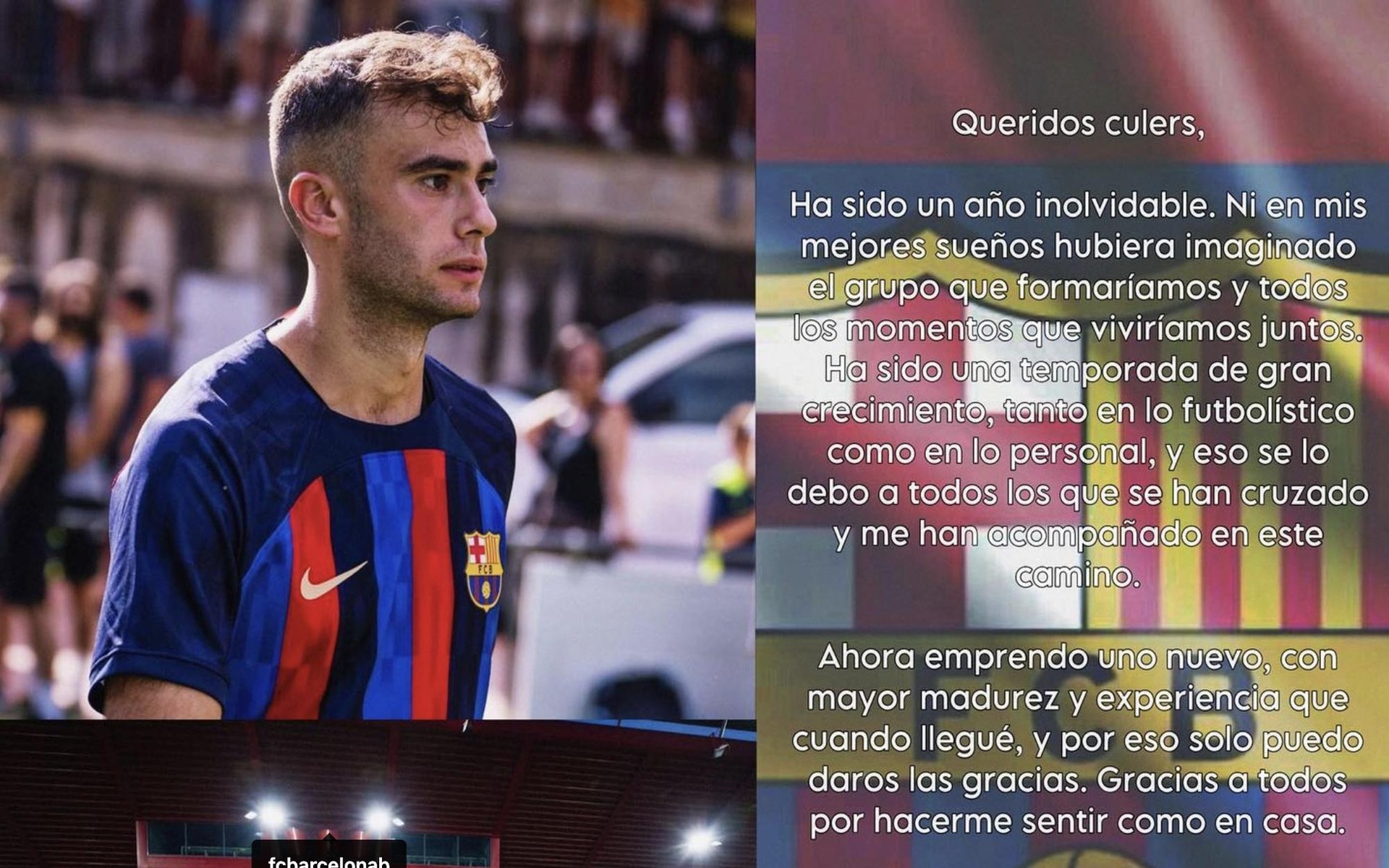 Alvaro Núñez sondizkotarrak Bartzelona B taldea utzi du