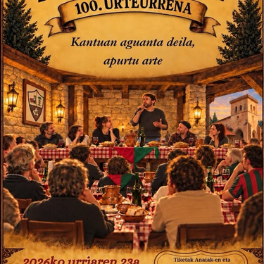 Apurtuarteren mendeurreneko bertso afaria