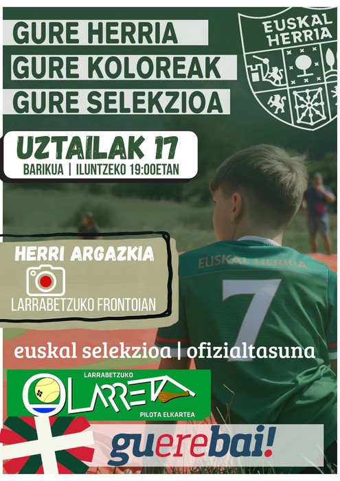 Euskal Selekzioaren ofizialtasunaren aldeko talde argazkia