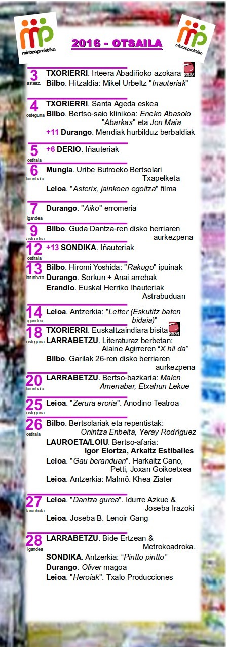 Berbalagun agenda. OTSAILA