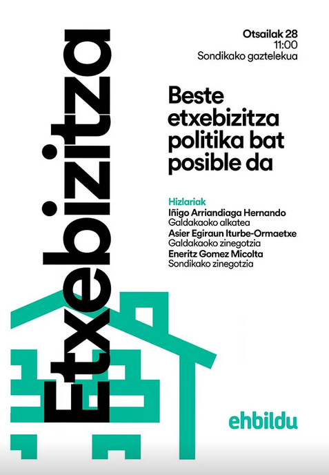 'Beste etxebizitza polita bat posible da' hitzaldia