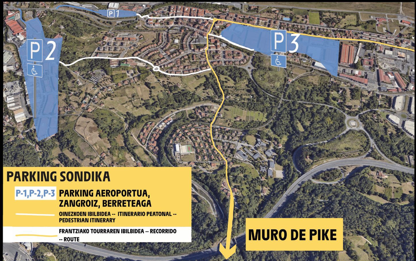Sondikako Udalak hiru aparkaleku atonduko ditu Pike inguruan, Tourra dela eta