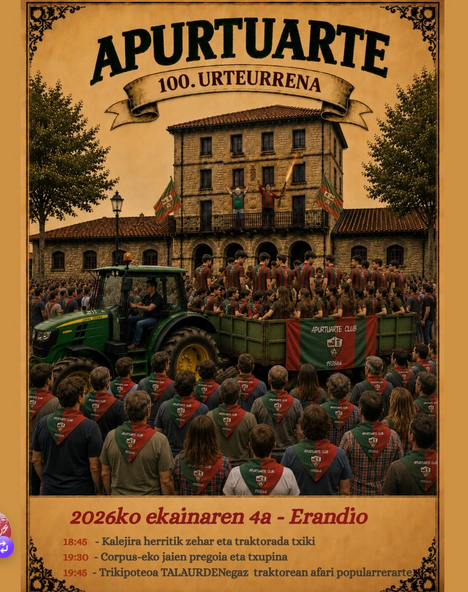 Apurtuarteren 100. urteurreneko jaietako ospakizuna