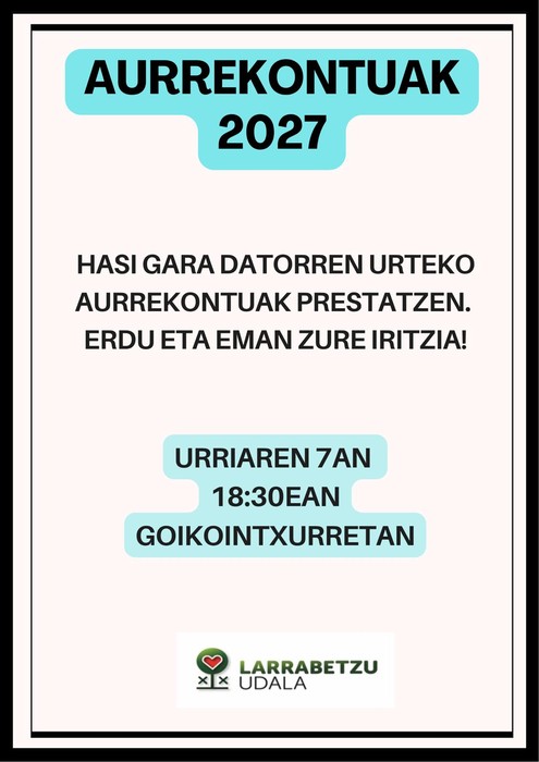 Aurrekontuetarako bilera