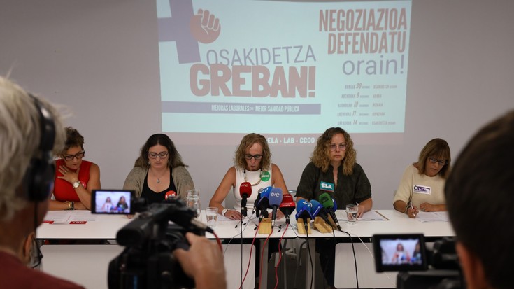 Sindikatu nagusiek bost greba egun deitu dituzte Osakidetzako lan-baldintzen hobekuntza eskatzeko