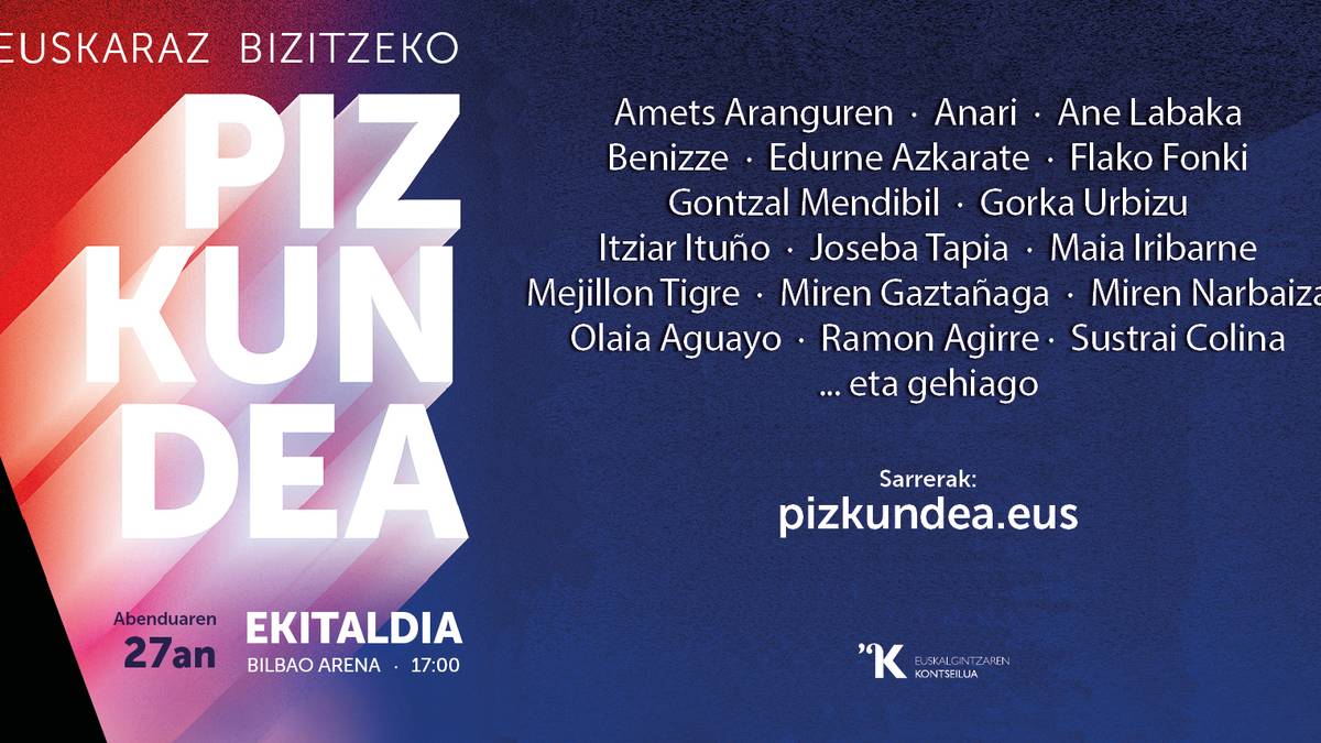 Euskalgintzaren Kontseiluak zapatuan Bilbao Arena “euskaltzaletasunaren bilgune handi bihurtzera” deitu du