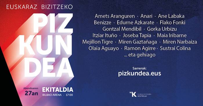 Euskalgintzaren Kontseiluak zapatuan Bilbao Arena “euskaltzaletasunaren bilgune handi bihurtzera” deitu du