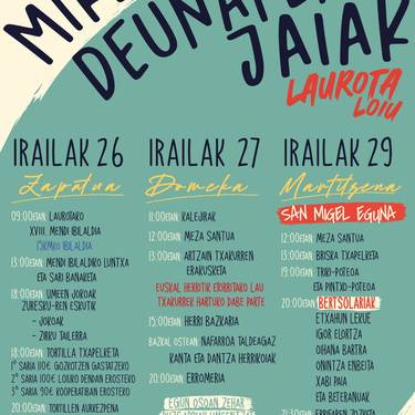 Lauroetako Mikel Deunaren jaiak
