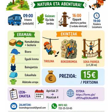 Irteera familiarra: Oja eta Ojapark