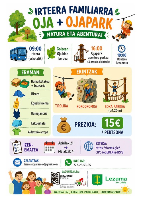 Irteera familiarra: Oja eta Ojapark