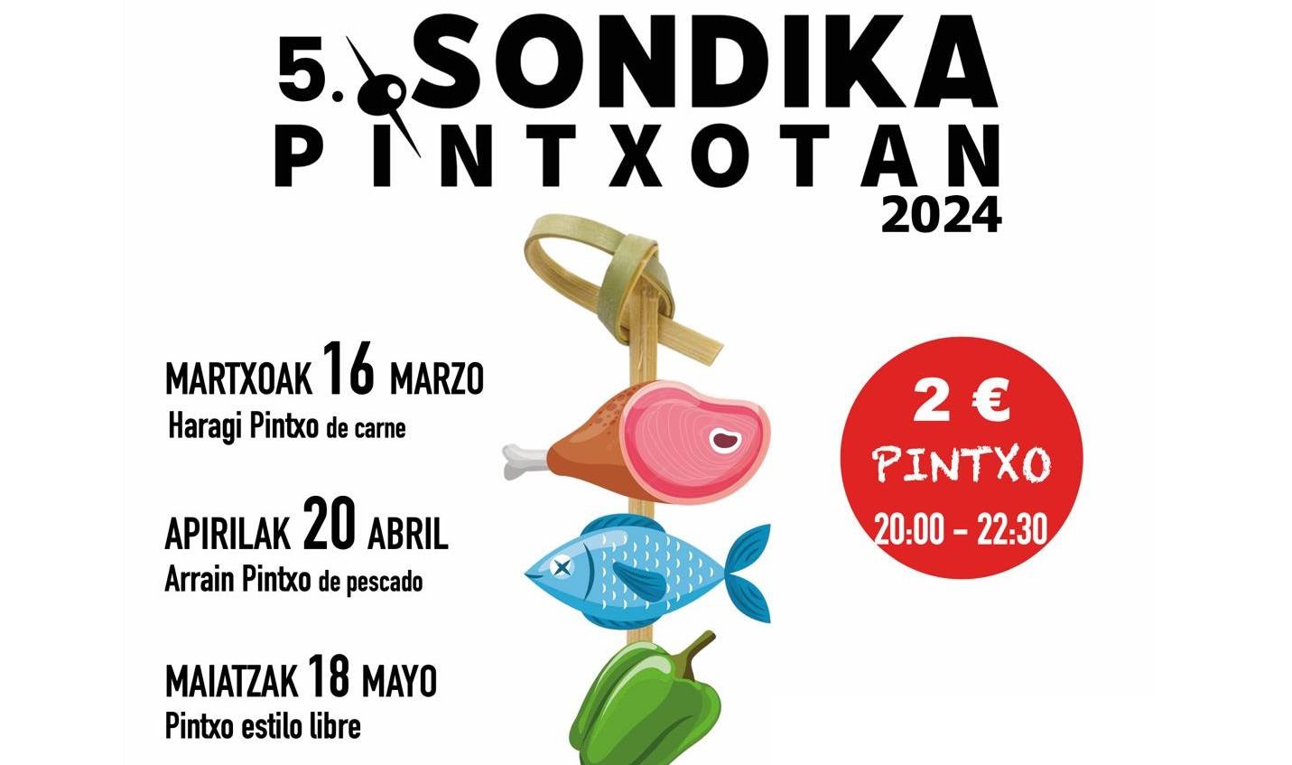 Sondika pintxotan ibiliko da asteburuan
