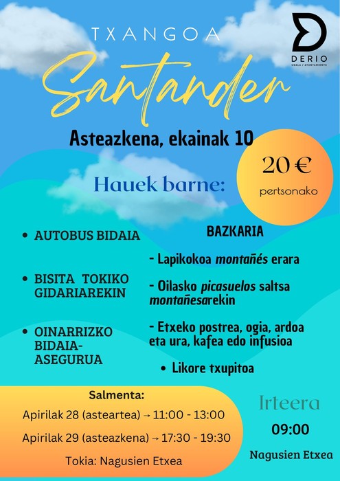 Nagusien txangoa Santanderrera