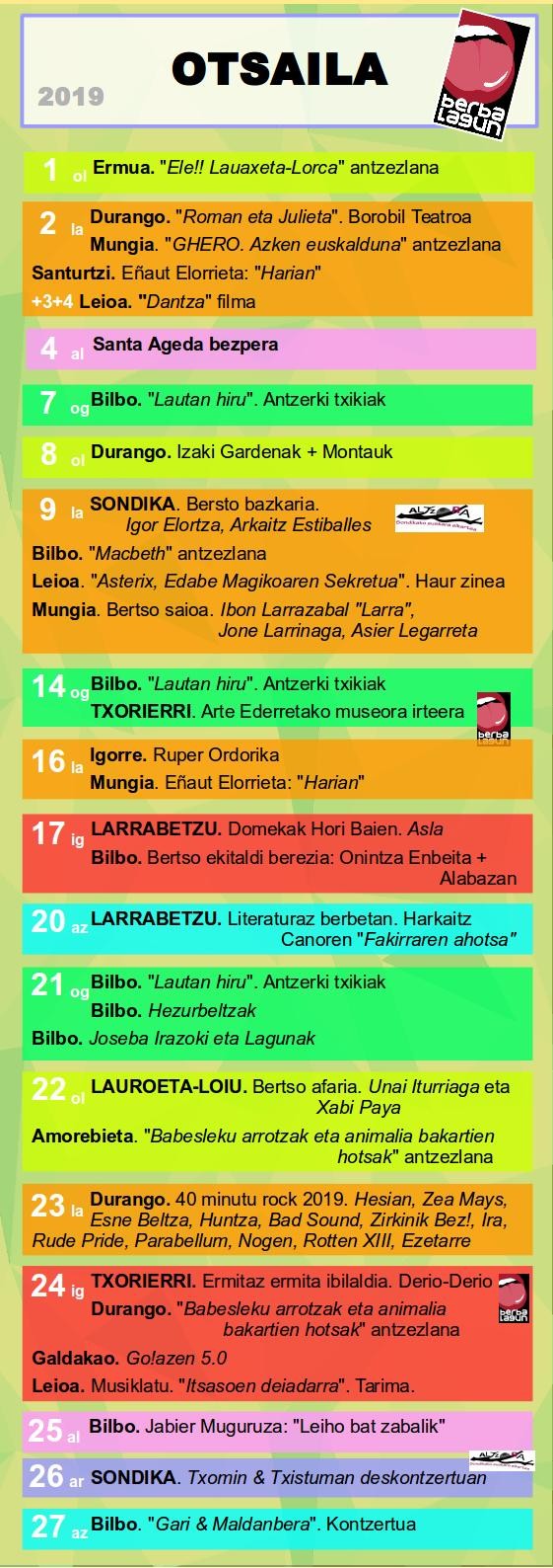 Kultur agenda. OTSAILA