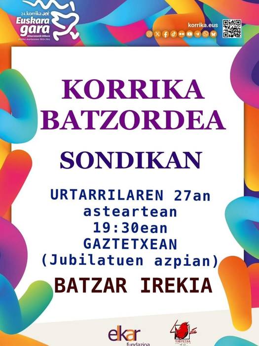 Sondikako Korrika batzordeare bilera irekia