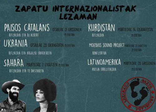 Zapatu internazionalistak antolatu dituzte Lezaman