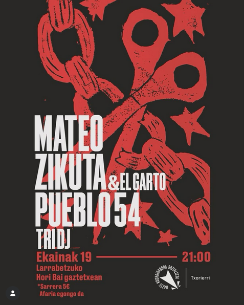 Mateo Zikuta&El Garto, Pueblo 54 eta Tri DJ kontzertuak