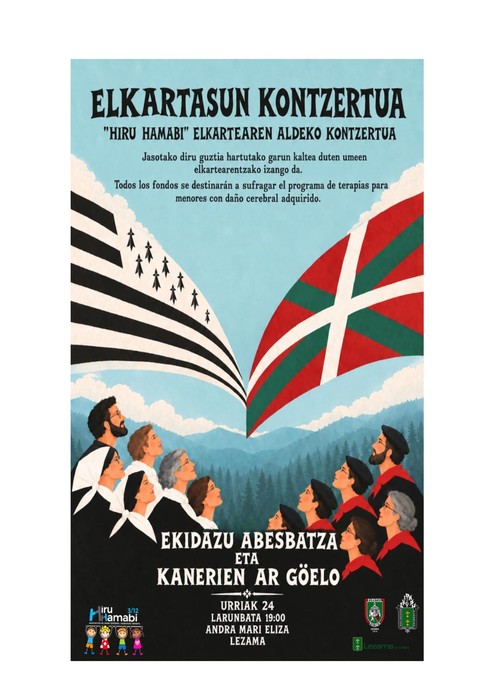 Hiru Hamabi elkartearen aldeko elkartasun kontzertua