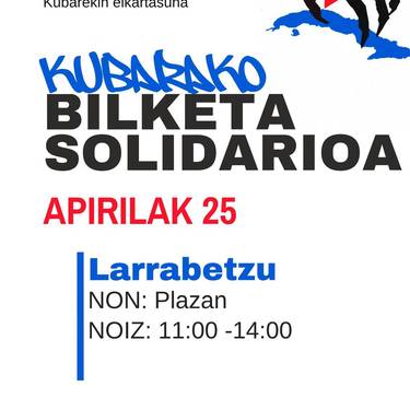 Kubarako bilketa solidarioa