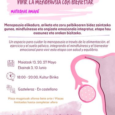 'Menopausia ongizatearekin bizitzea' ikastaroa