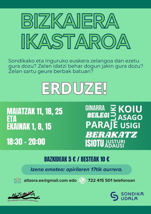 Bizkaiera ikastaroa