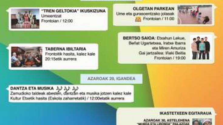 Asteburuko agenda
