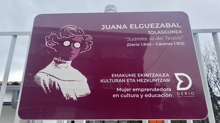 Juana Elguezabalen omenezko plaka ipini da Derion