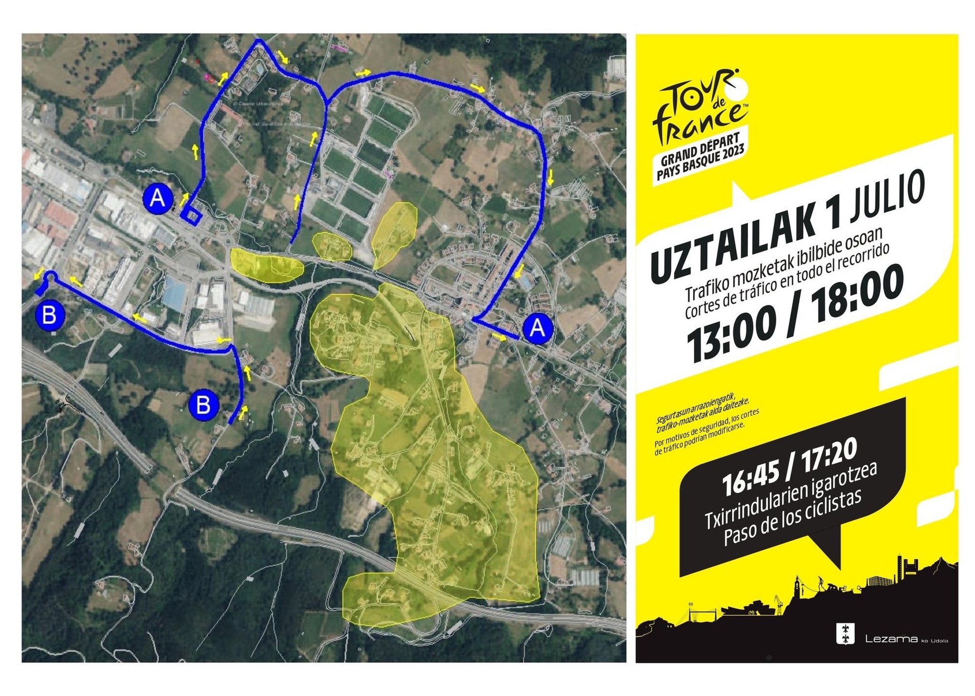 Frantziako Tourra, Lezaman