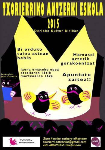 Antzerki eskolan izena emateko epea, martxoaren 16ra arte zabalik