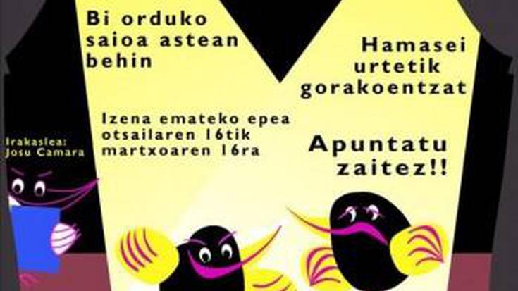 Antzerki eskolan izena emateko epea, martxoaren 16ra arte zabalik