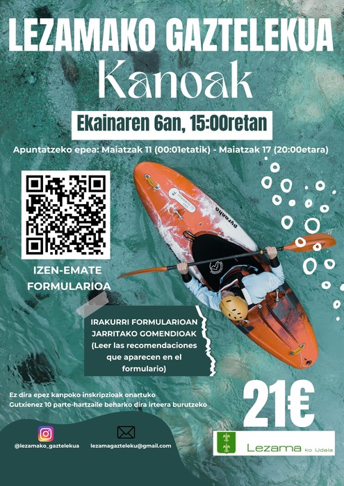 Kanoak egiteko irteera