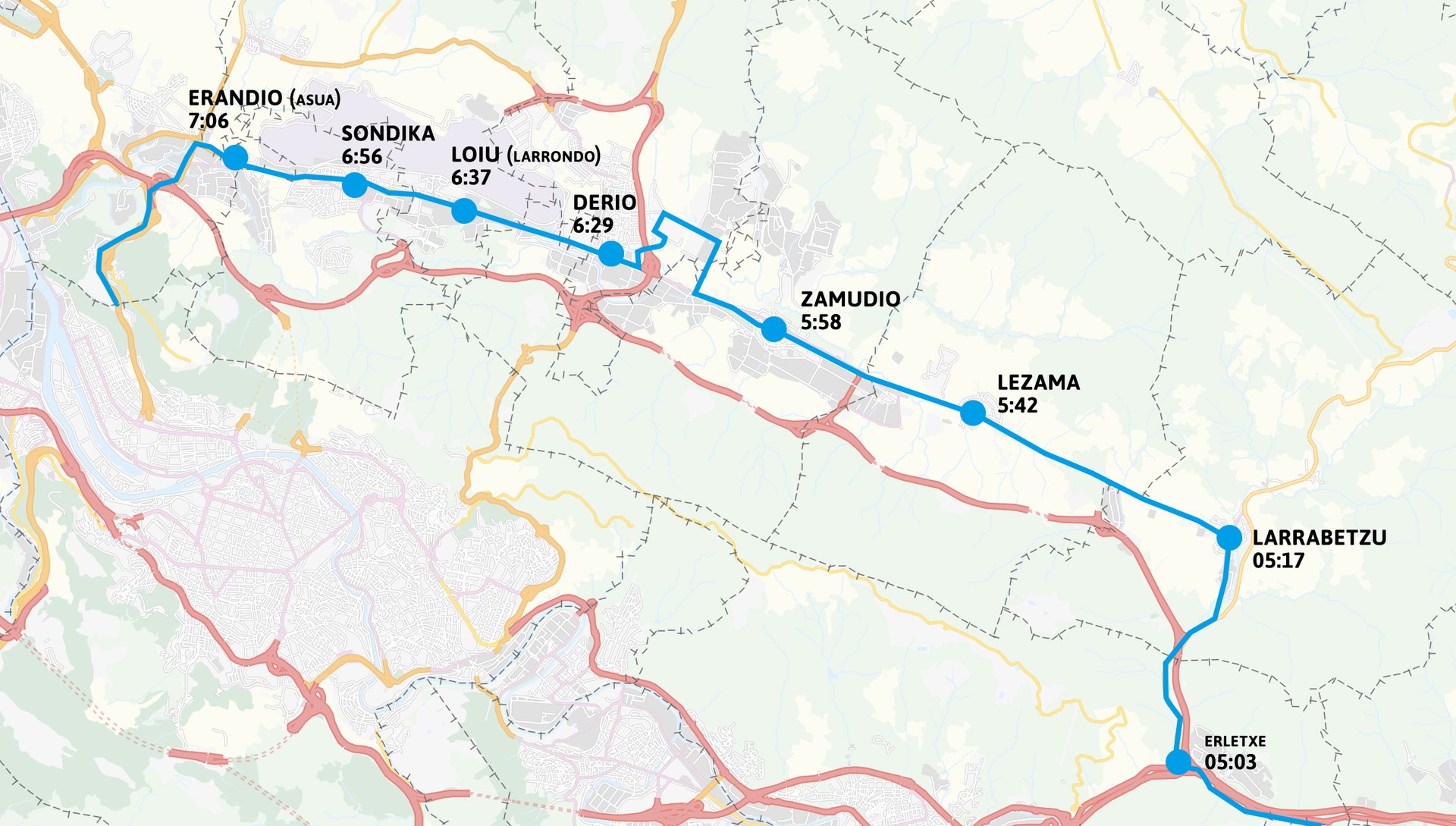 24. Korrika martxoaren 29an goizaldeko 05:00etan sartuko da Txorierrira, Larrabetzutik
