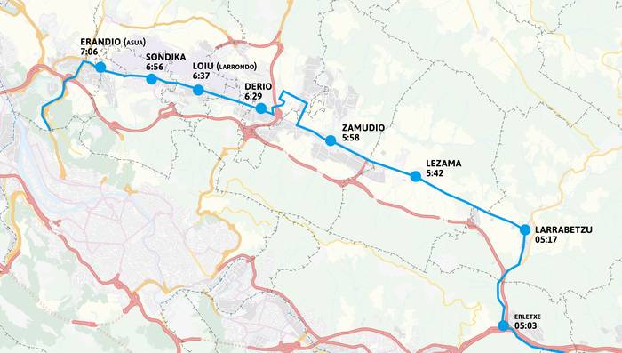 24. Korrika martxoaren 29an goizaldeko 05:00etan sartuko da Txorierrira, Larrabetzutik