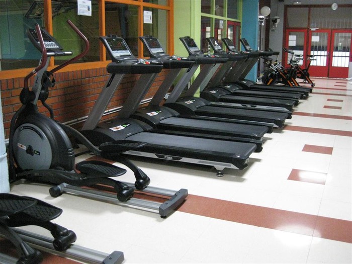 300 pertsonako idatzia, kiroldegiko gimnasioaren inguruan