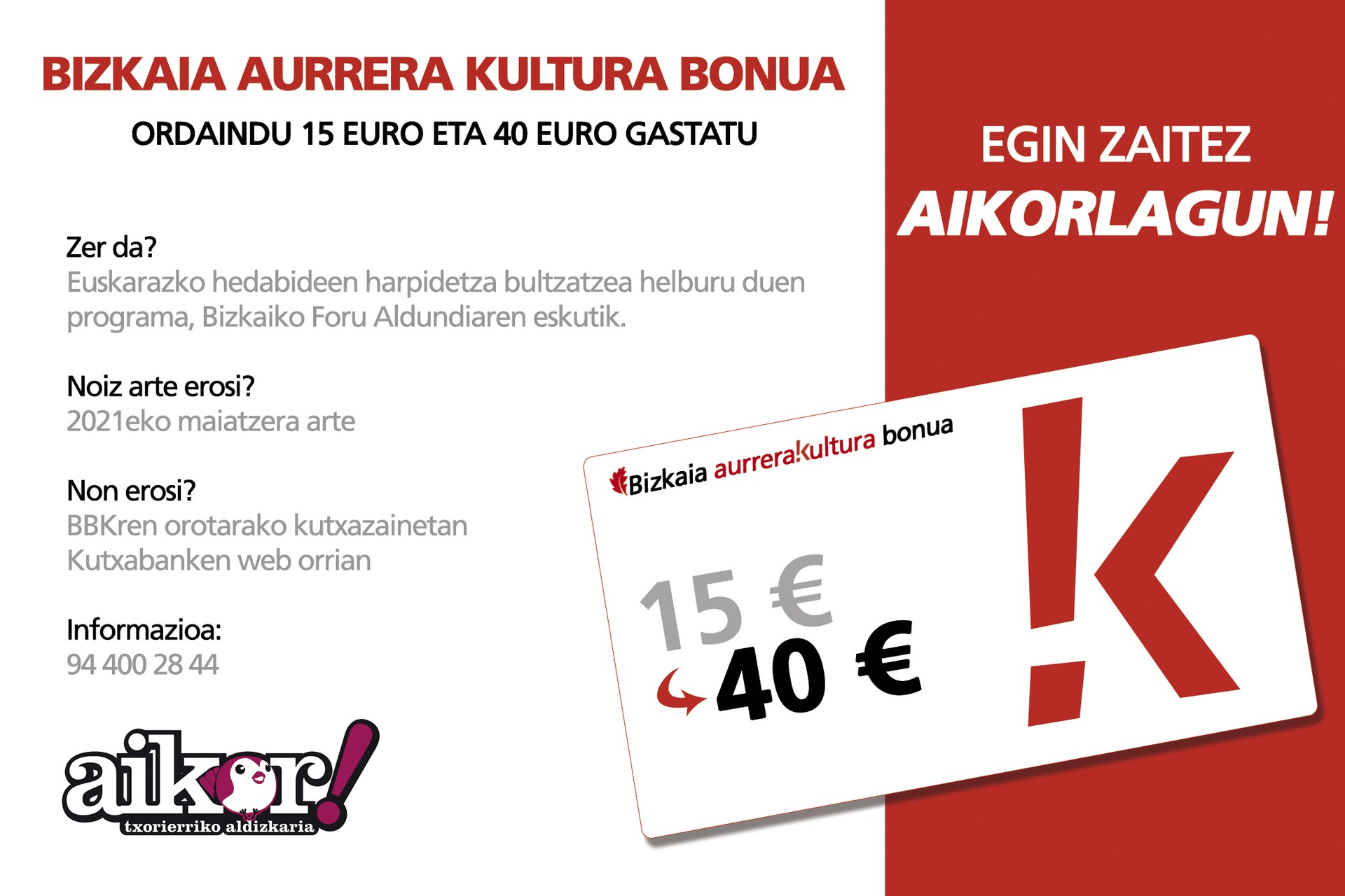 Krisiaren aurrean, egin aikorlagun!