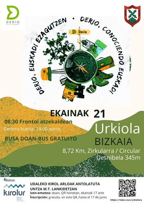 Untza mendi taldearen irteera Urkiolara