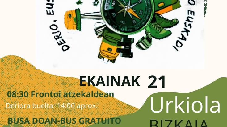 Untza mendi taldearen irteera Urkiolara